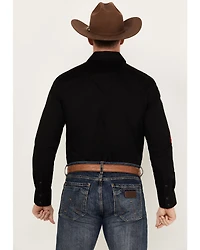Rock & Roll Denim Men's Mexico Logo Long Sleeve Western Snap Shirt