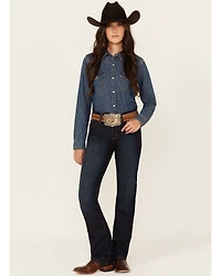Cinch Women's Jenna Dark Wash Bootcut Slim Fit Stretch Denim Jeans