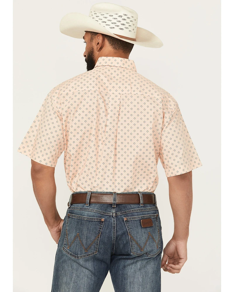 Cinch Men's Geo Print Short Sleeve Button-Down Western Shirt - Big