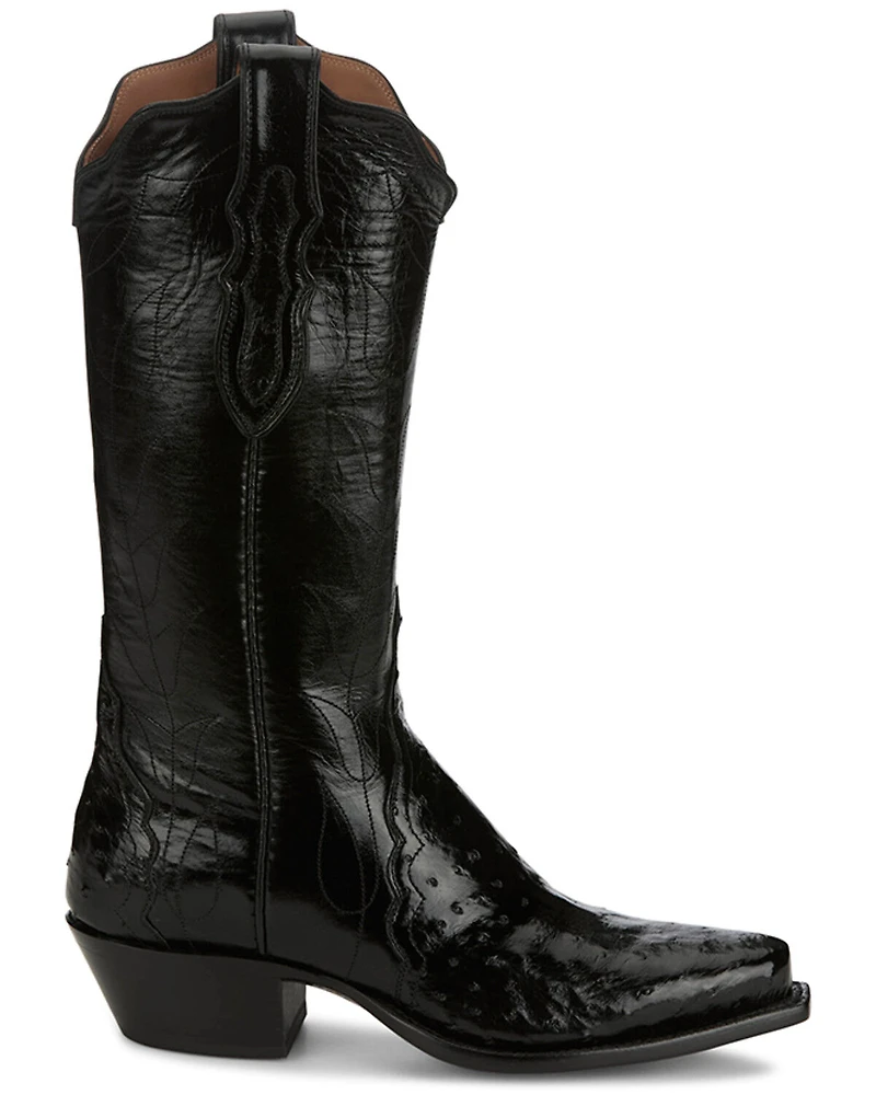 Tony Lama Women's Boot Barn Exclusive Exotic Ostrich Western Boots - Snip Toe
