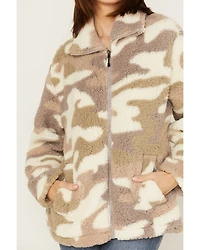 Stillwater Supply Women's Camo Print Sherpa Zip Sweater