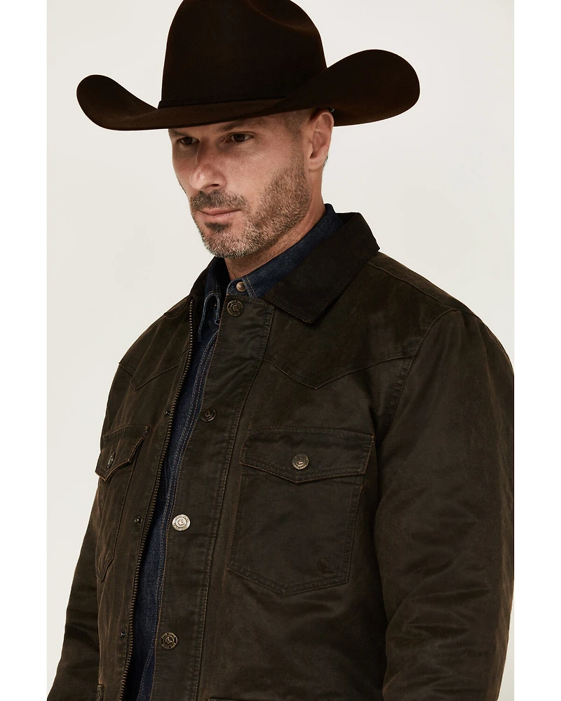 Cody James Men's Road Dust Washed Oil Skin Long Jacket