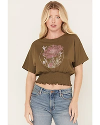 Cleo + Wolf Women's Boxy Short Sleeve Graphic Tee