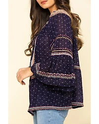 Free People Women's Talia Embroidered Blouse