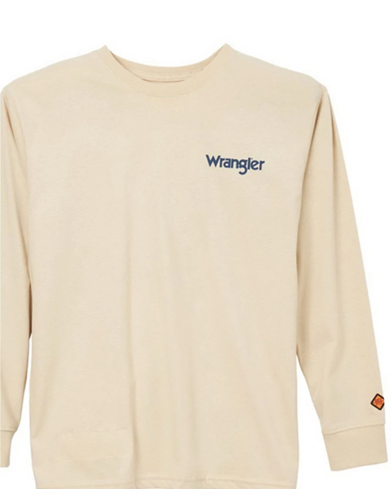 Wrangler Men's FR 47 Longhorn Skull Long Sleeve Graphic T-Shirt - Big