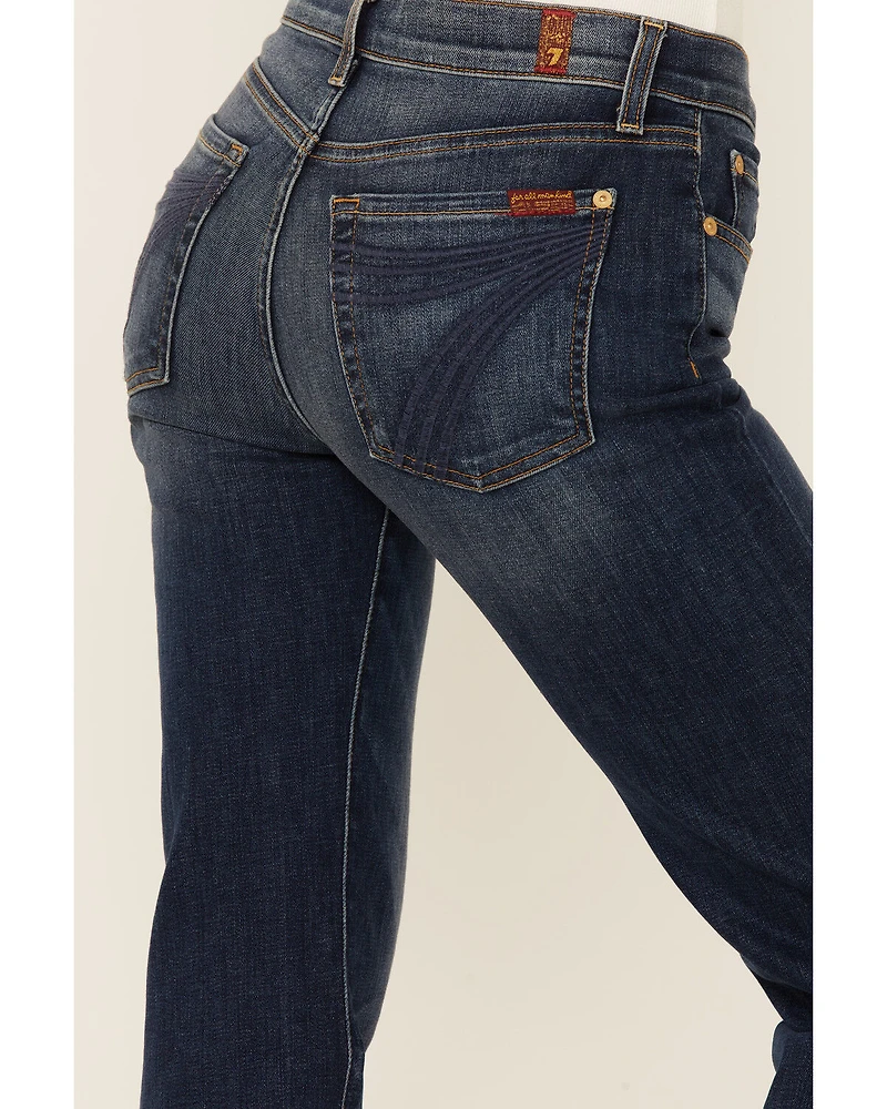 7 For All Mankind Women's Melrose Medium Wash Dojo Trouser Denim Jeans