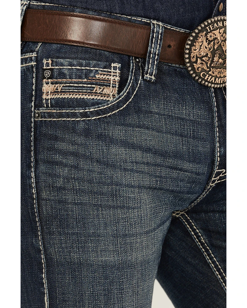 Rock & Roll Denim Men's Pistol Dark Wash Vintage Straight Rigid Jeans
