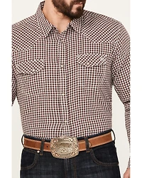 Blue Ranchwear Men's Rawlins Plaid Print Long Sleeve Western Snap Shirt