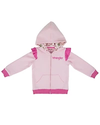 Wrangler Toddler Girls' Ruffle Hooded Jacket
