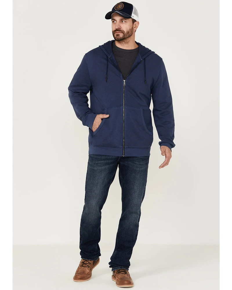 Brothers and Sons Men's Weathered French Terry Zip-Front Hooded Jacket