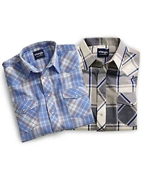Wrangler Men's Assorted Plaid Short Sleeve Western Shirts