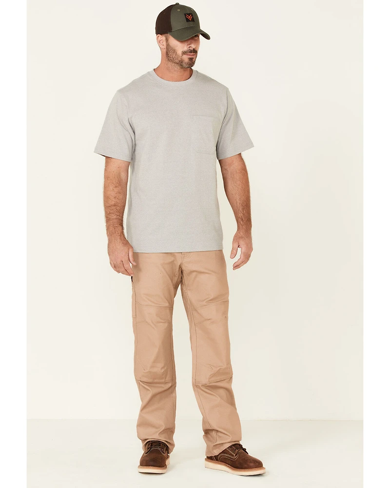 Hawx Men's Solid Light Gray Forge Short Sleeve Work Pocket T-Shirt