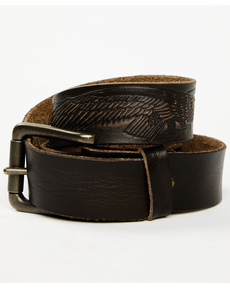 Brothers and Sons Men's Tooled Flying Eagle Belt