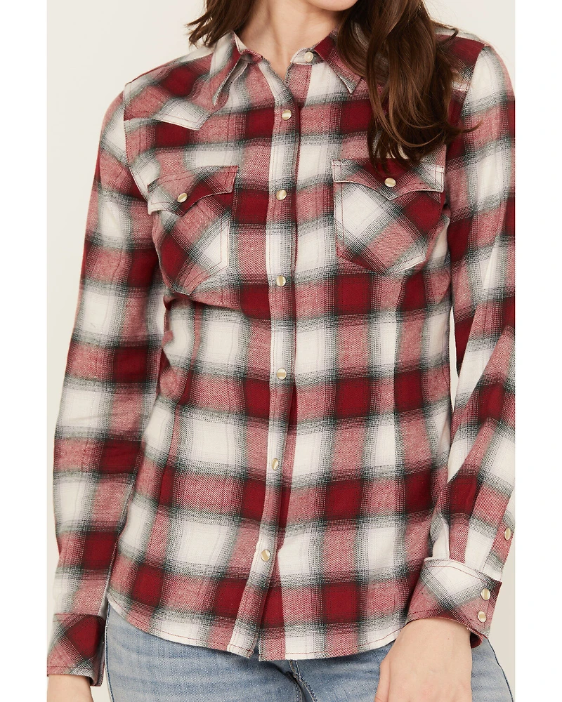 Wrangler Retro Women's Boot Barn Exclusive Long Sleeve Snap Western Flannel Shirt