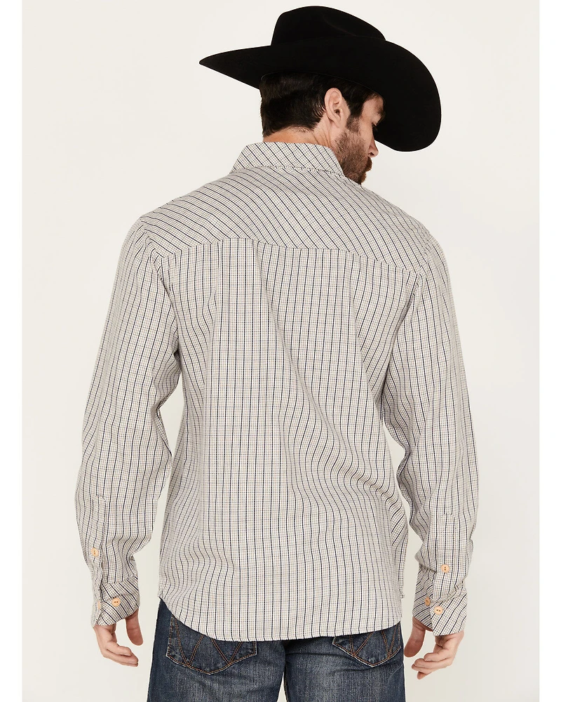Resistol Men's Graves Checkered Print Long Sleeve Button-Down Western Shirt