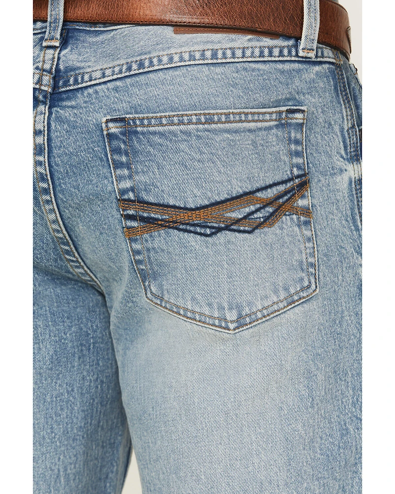 RANK 45® Men's Bunker Wash Ambush Slim Straight Stretch Denim Jeans