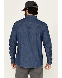 Hawx Men's Core Long Sleeve Snap Denim Work Shirt