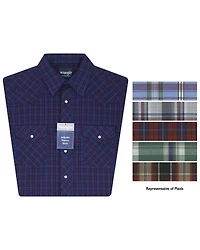 Wrangler Assorted Striped or Plaid Long Sleeve Classic Western Shirt - Big & Tall
