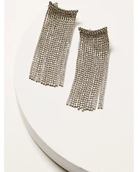 Wonderwest Women's Rhinestone Fringe Ear Crawler Earrings