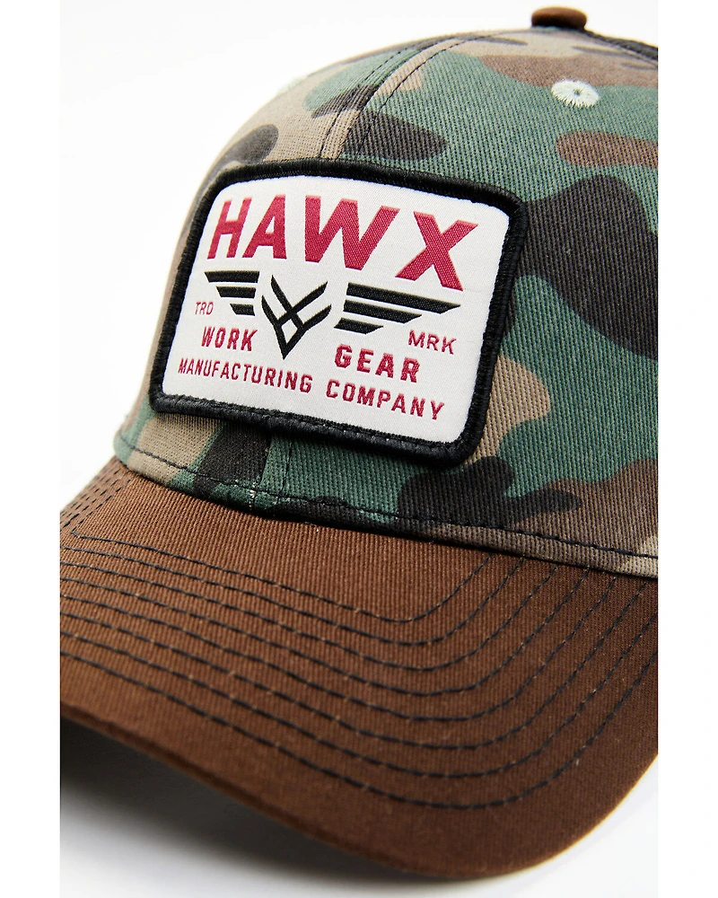 Hawx Men's Camo Print Recreation Logo Patch Ball Cap