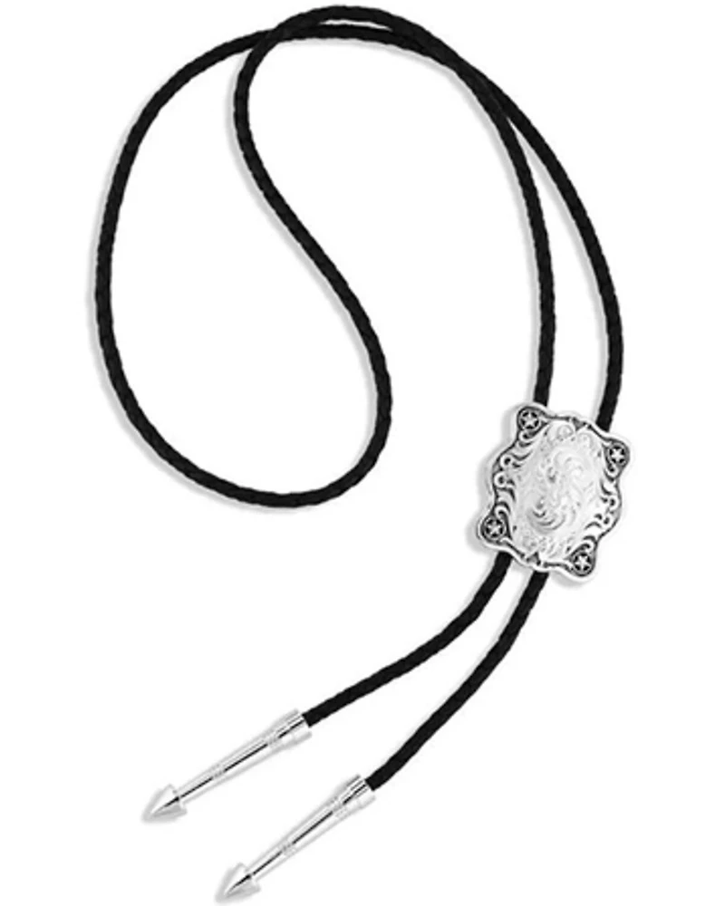Montana Silversmiths Men's Scalloped Square Bolo Tie