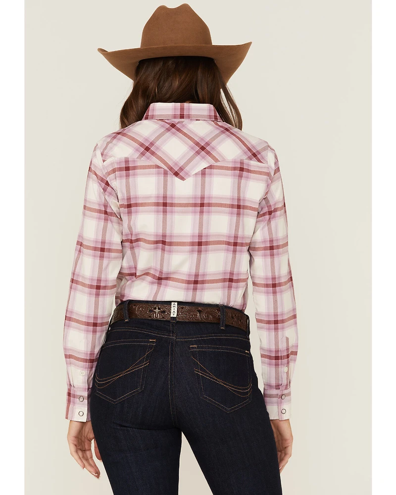 Kimes Ranch Women's Matadora Plaid Print Long Sleeve Western Snap Shirt
