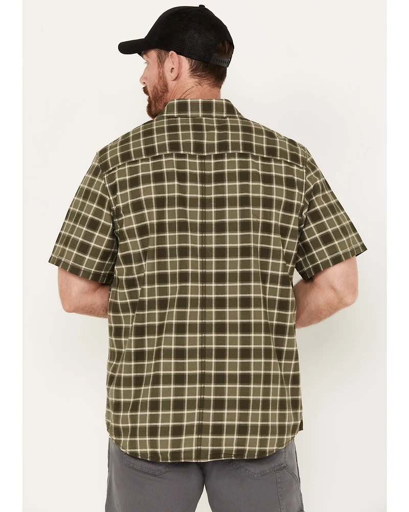 Hawx Men's Oxford Short Sleeve Button-Down Work Shirt