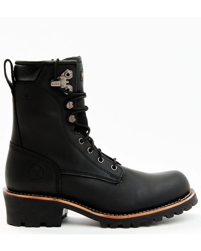 Hawx Men's 8" Logger Work Boots - Soft Toe