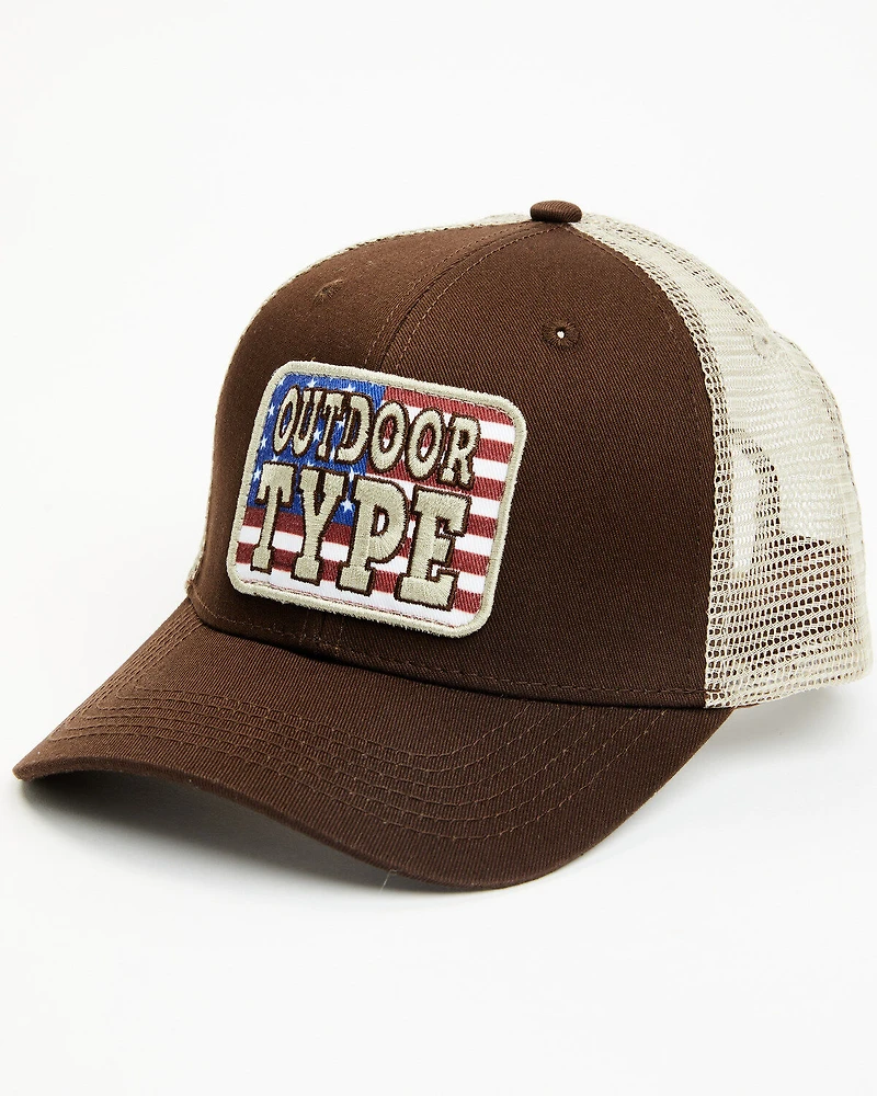 Brothers and Sons Men's Outdoor Type American Flag Patch Ball Cap