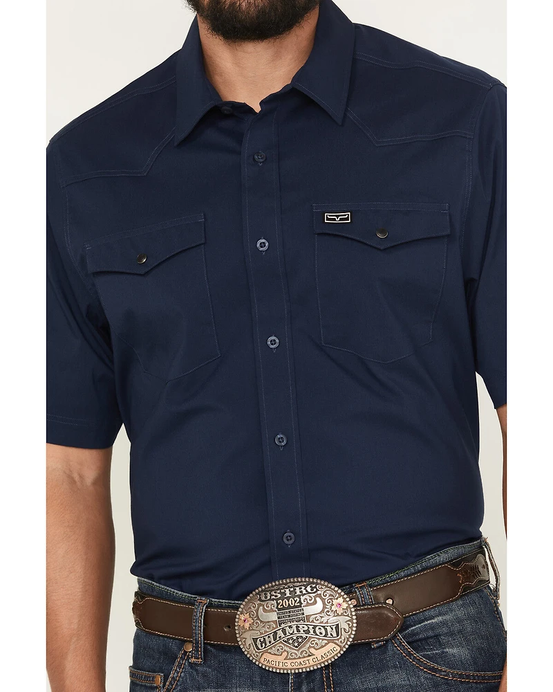 Kimes Ranch Men's Solid Short Sleeve Button-Down Performance Shirt