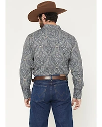 Gibson Trading Co Men's Paisley Power Print Long Sleeve Snap Western Shirt