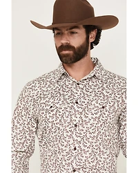 Gibson Trading Co Men's River Bank Floral Print Long Sleeve Snap Western Shirt