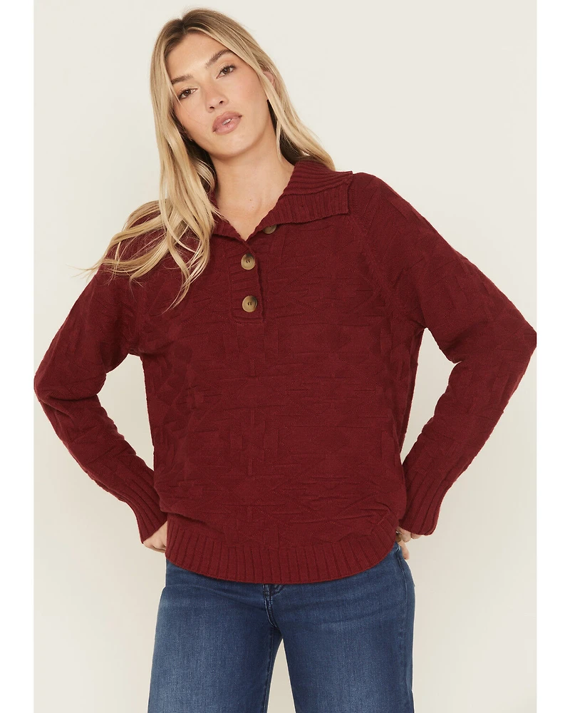 Ariat Women's 1/4 Button-Down Sweater
