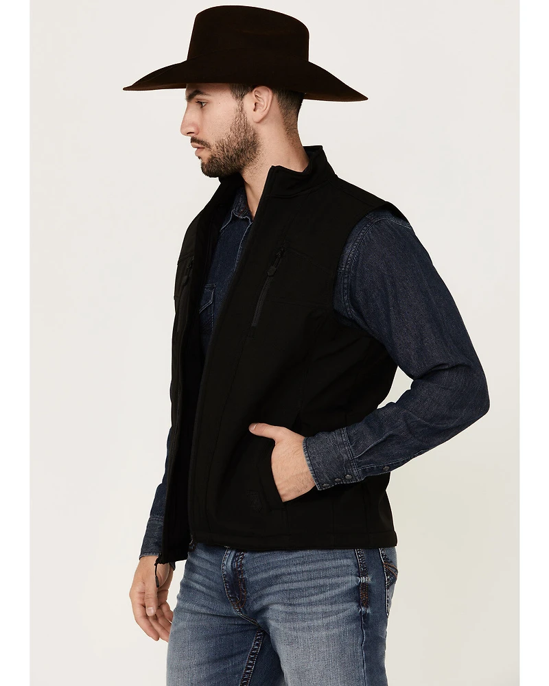 RANK 45® Men's Ralington Embroidered Softshell Vest