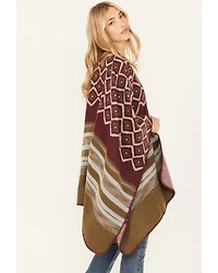 Shyanne Women's Melange Yarn Cozy Shawl