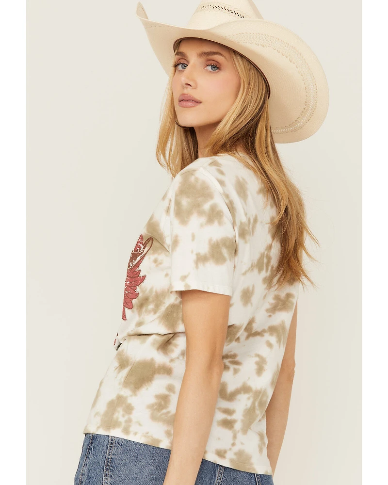Rock & Roll Denim Women's Tie Dye West Short Sleeve Graphic Tee