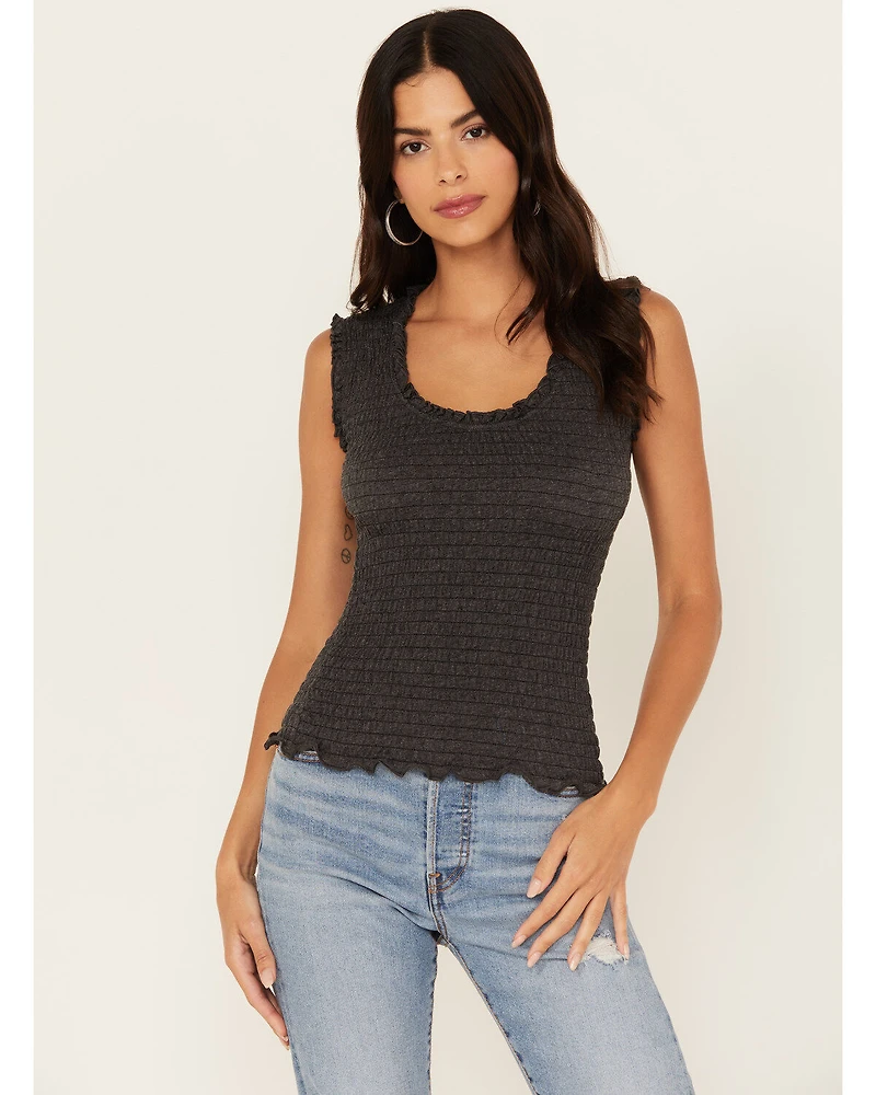 Shyanne Women's Smocked Ribbed Tank