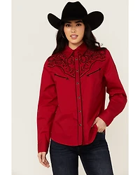 Avalon Women's Embroidered Long Sleeve Snap Western Shirt