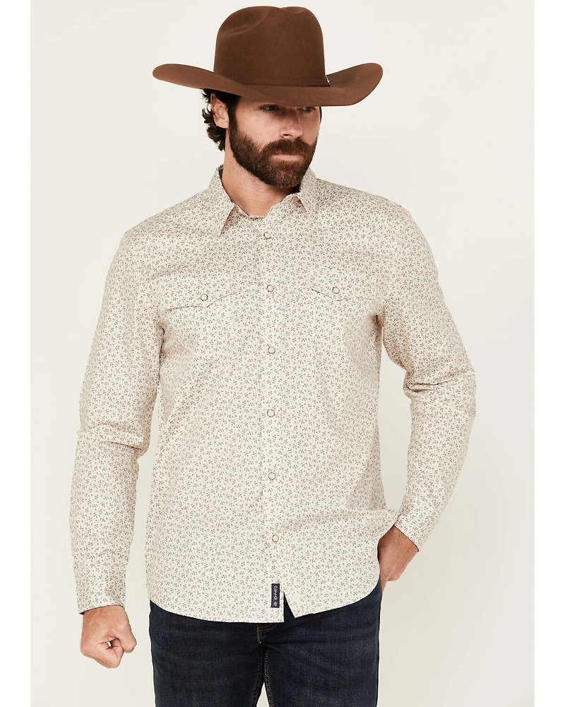 Moonshine Spirit Men's Kickin Daisies Floral Print Long Sleeve Snap Western Shirt