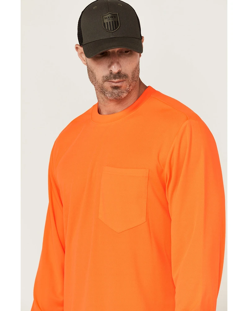 Hawx Men's Enhanced Visibility Long Sleeve Work T-Shirt