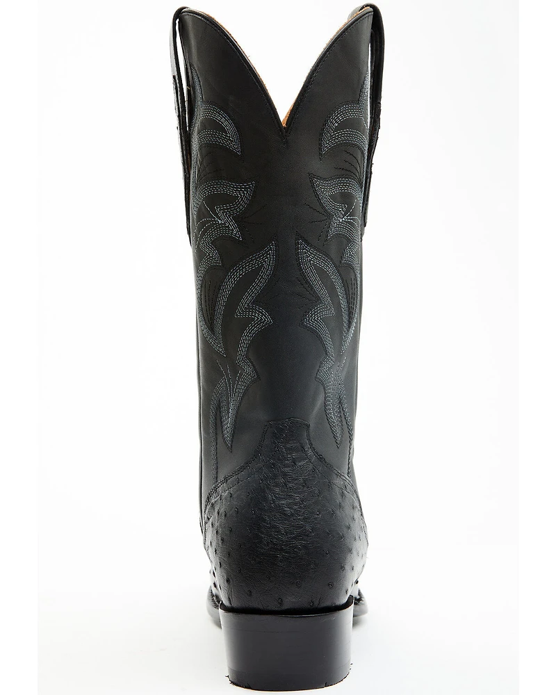 EL Dorado Men's Full Quill Ostrich Exotic Western Boots - Round Toe