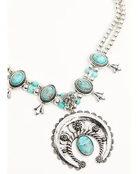 Shyanne Women's Ridge Canyon Turquoise Squash Blossom Necklace