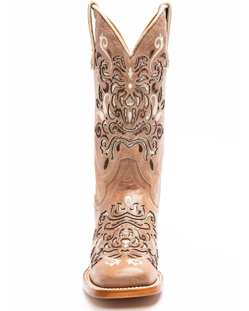 Shyanne Women's Hybrid Leather TPU Verbena Western Performance Boots - Broad Square Toe