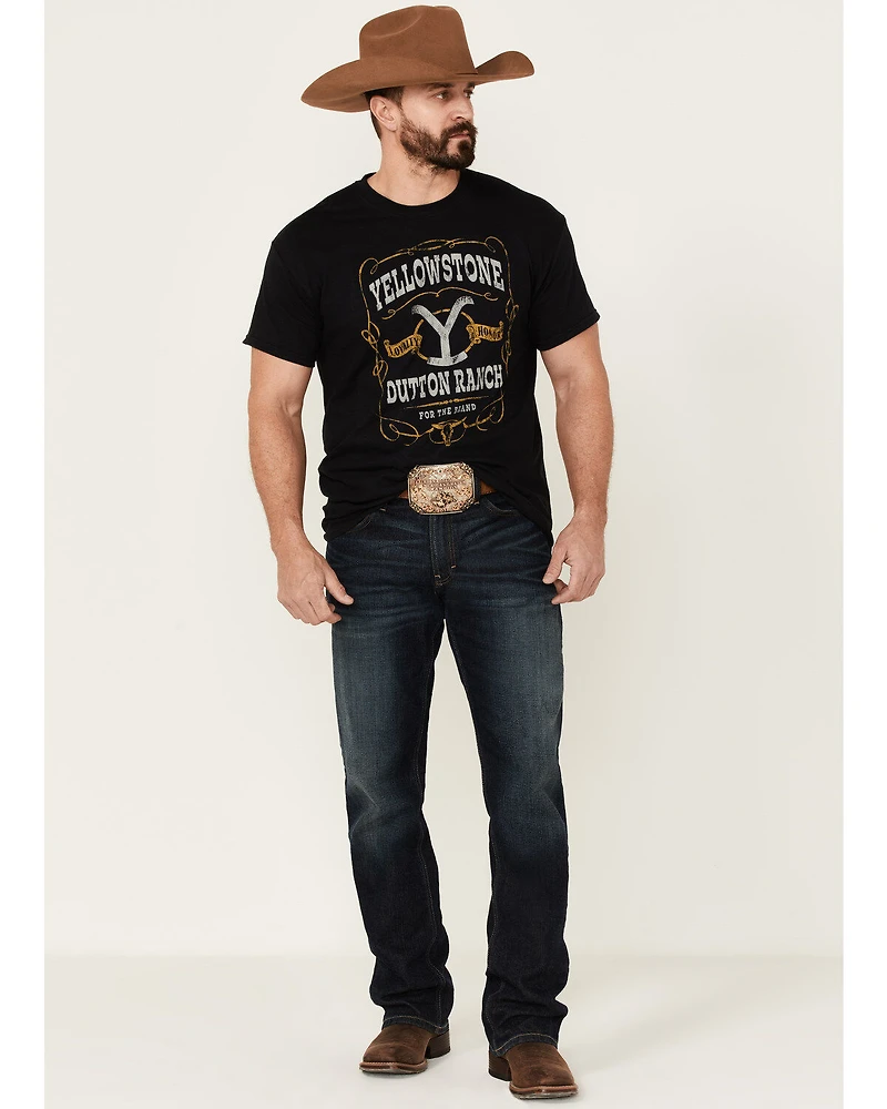 Paramount Network's Yellowstone Men's For The Brand Label Graphic Short Sleeve T-Shirt