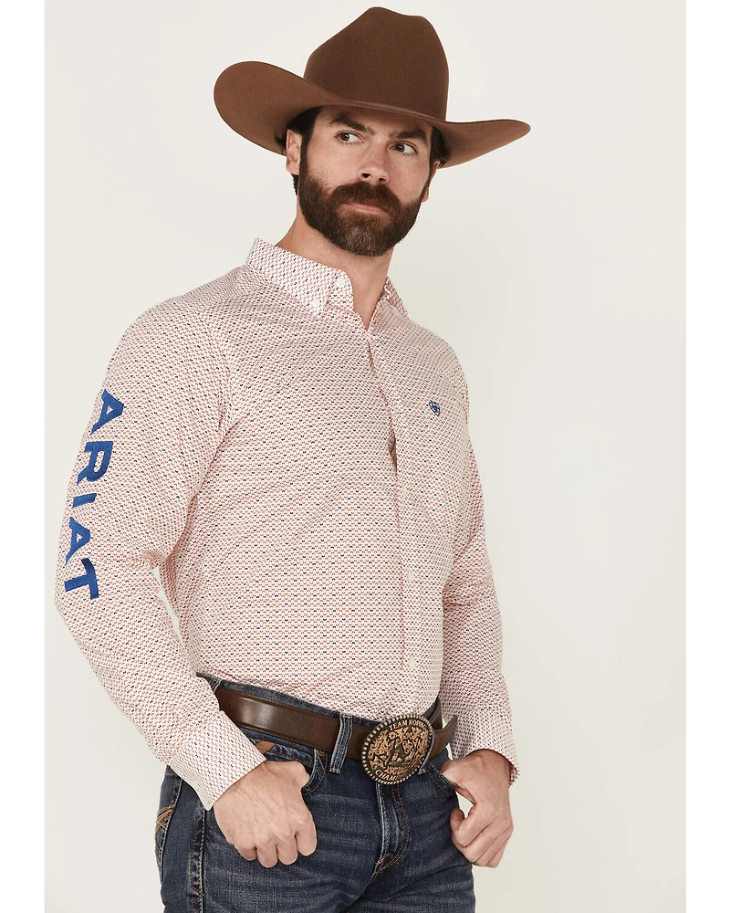 Ariat Men's Team Primo Logo Printed Long Sleeve Button-Down Western Shirt