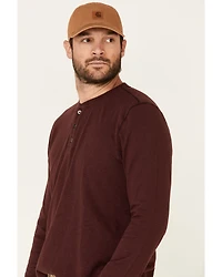 Flag & Anthem Men's Maroon Fairbanks Henley Long Sleeve Shirt