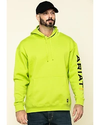 Ariat Men's Lime Heather Rebar Graphic Hooded Work Sweatshirt