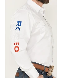 Rodeo Clothing Men's Boot Barn Exclusive America Solid Long Sleeve Pearl Snap Western Shirt