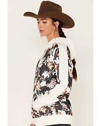 Hooey Women's Boot Barn Exclusive Contrast Floral Print Hoodie