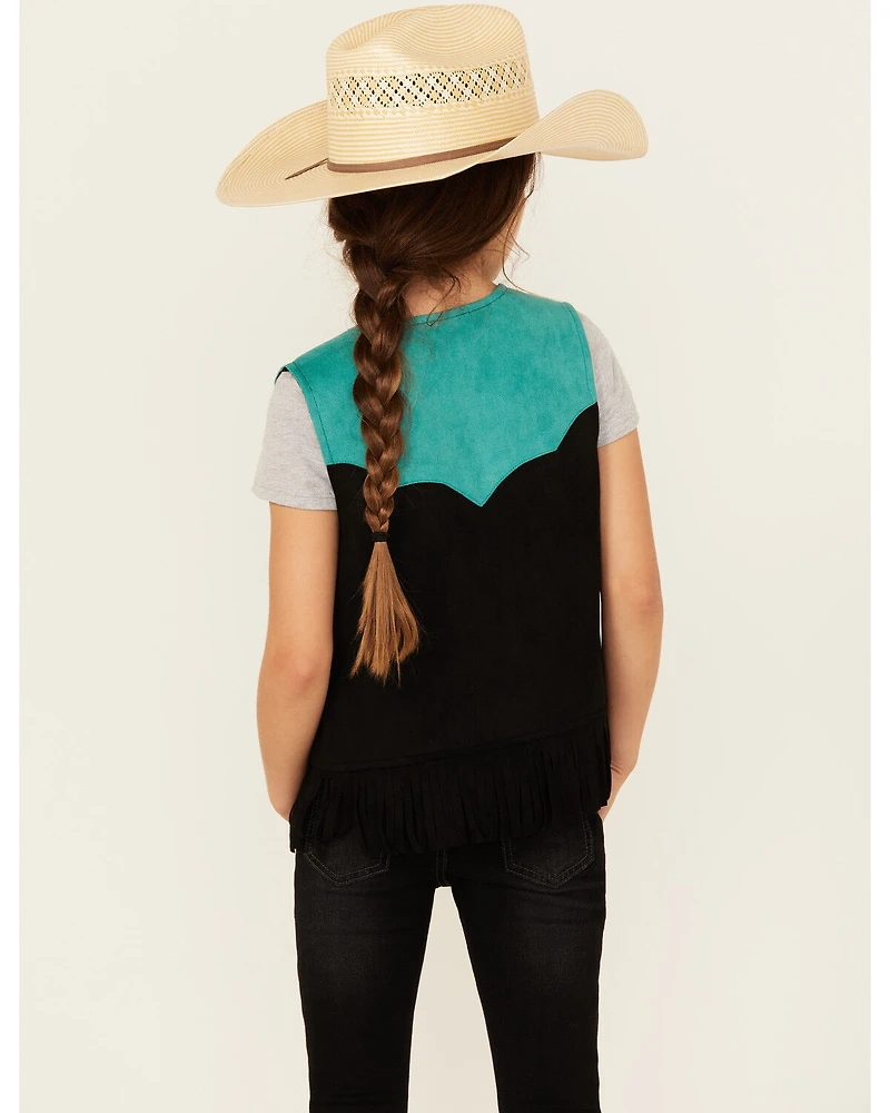 Rock & Roll Denim Girls' Fringe Vest